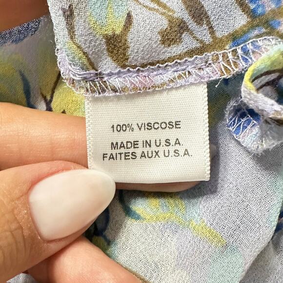 Misa Los Angeles Alona Mini Dress Floral Periwinkle Blue Women Medium - Picture 5 of 8